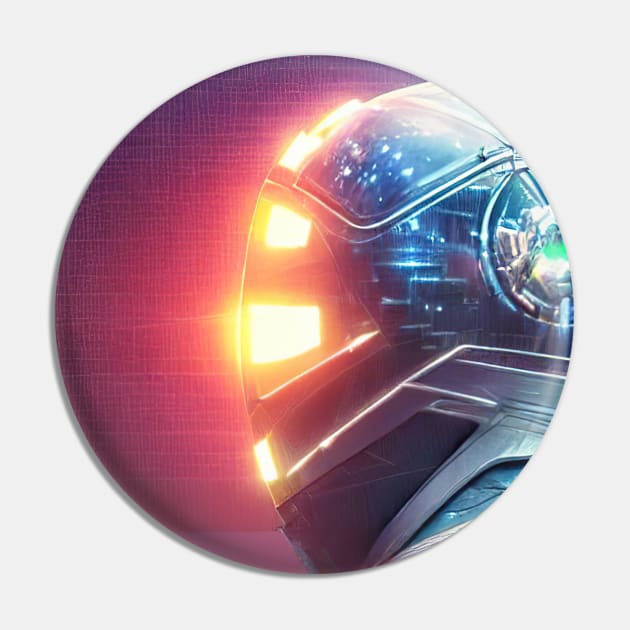 Futuristic helmet Pin by Alekxemko