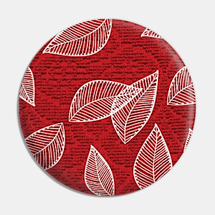 Retro Red Leaves Pin