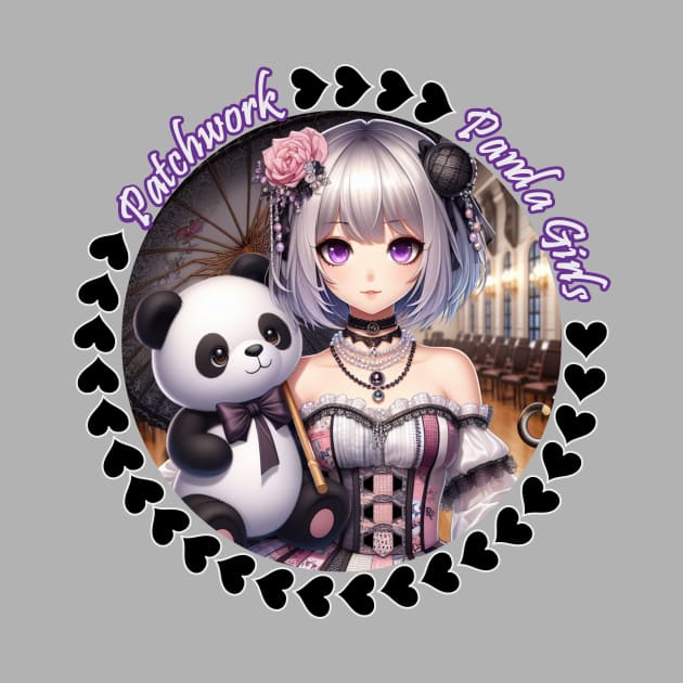 Patchwork Panda Girls by PlayfulPandaDesigns