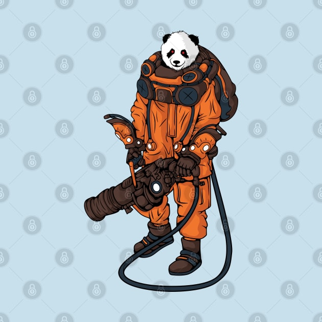 Panda astronaut illustration by Mako Design 