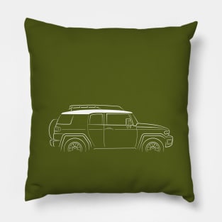 Toyota FJ Cruiser - Profile stencil, white Pillow