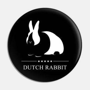 Dutch Rabbit White Silhouette Pin