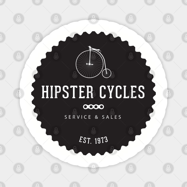 hipster cycles Magnet by sketchfiles