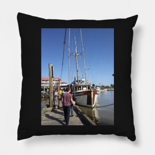 Sunday Shopping on Fisherman's Wharf Pillow