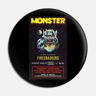 VINTAGE FIRECRACKER MONSTER MADE IN MACAU Pin