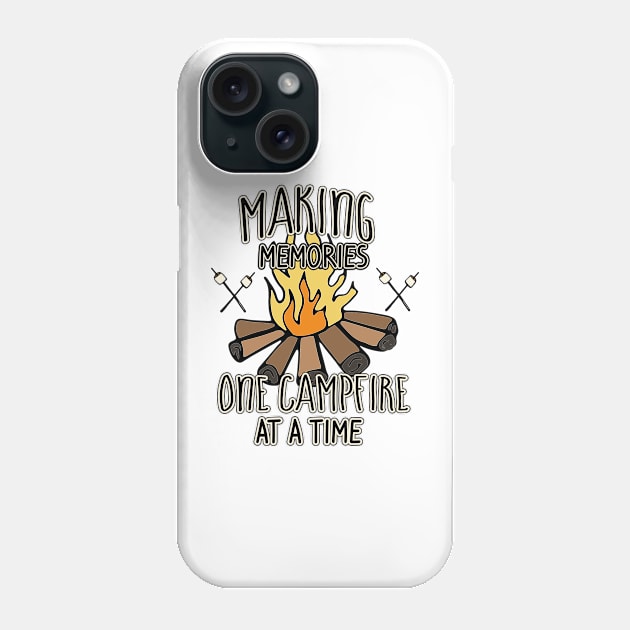 Camping and Campfire Memories Phone Case by 3QuartersToday