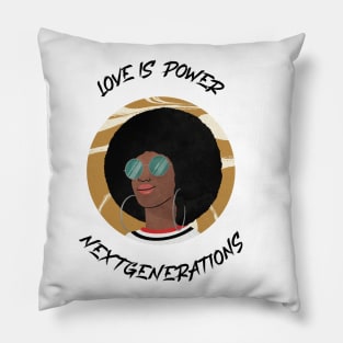 Love Black Coffee Afro Power Pillow