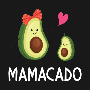 Mamacado Avocados Dancing Happy Mother Mommy Son Daughter T-Shirt