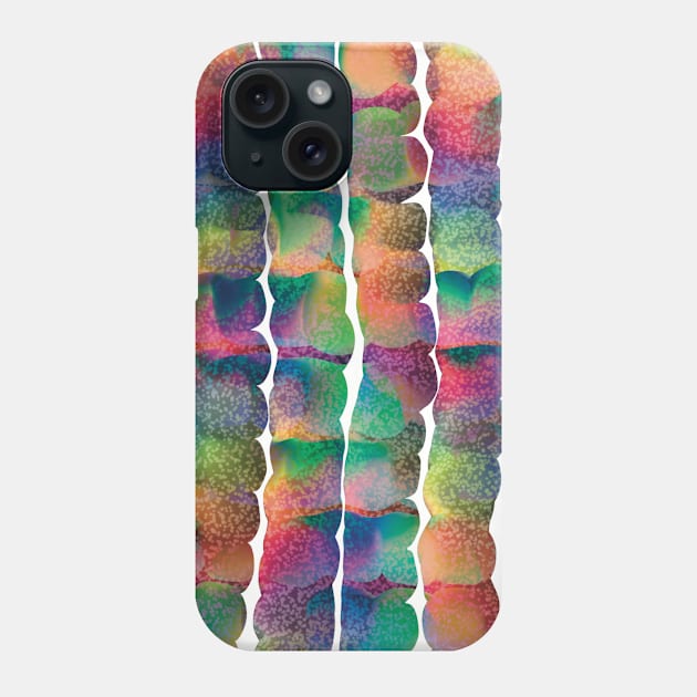 Rainbow Splatter Wiggle Ropes Phone Case by cherdoodles