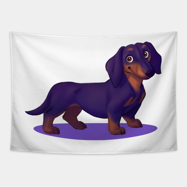 Dachshund Tapestry by PaulaBS