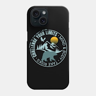 Challenge Your Limits Next Level Inspirational Quote Phrase Text Phone Case