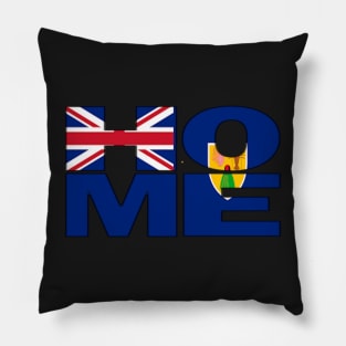 Turks and Caicos Collections Flag Spelling HOME - Soca Mode Pillow