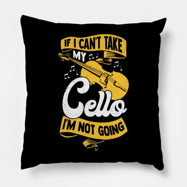 Cello Player Instrument Violoncello Cellist Gift Pillow by Dolde08