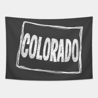 Colorado (White Graphic) Tapestry