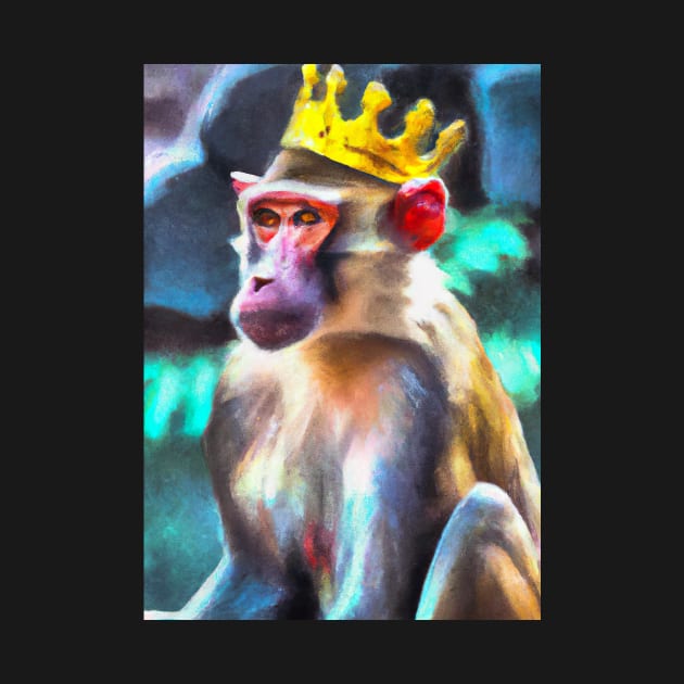 Monkey with a crown by maxcode