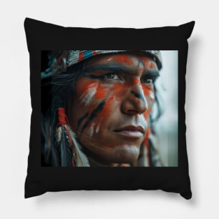 American Indian, Portraits 002 Pillow