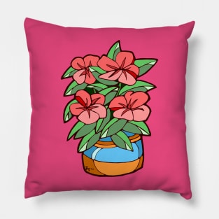 Flowering Potted Plant Pillow