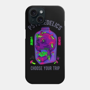 Mushroom LSD Skull Psychedelic Trip Phone Case