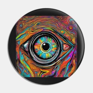 rainbow eye Pin