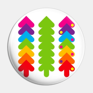 Colorful rainbow trees Pin