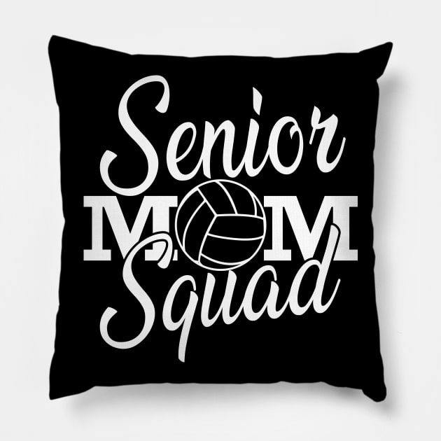 Volleyball Senior Mom Squad Pillow by KC Happy Shop