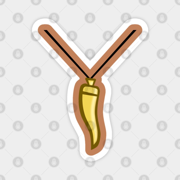 TD Vito - Gold horn-shaped pendant Magnet by CourtR