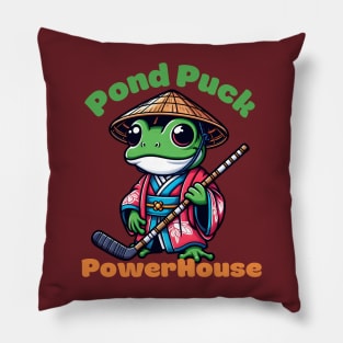 Ice hockey frog Pillow