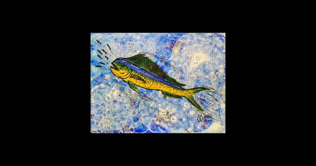 MahiMahi Feeding Frenzy Mahi Mahi Sticker TeePublic