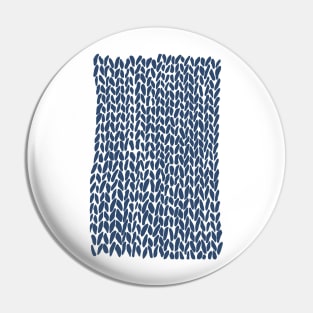 Hand Knit Navy Pin