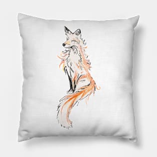 Fox - oil painting Pillow