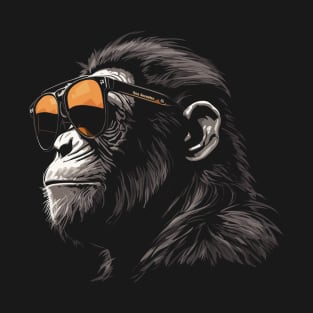 Chimpanzee Cool Sunglasses T-Shirt