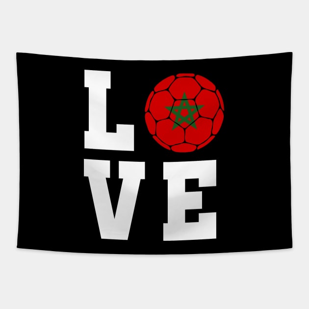 Morocco Football Tapestry by footballomatic