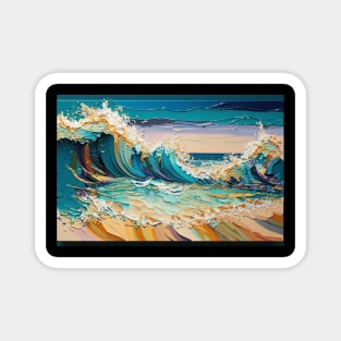 Impasto Beach Dreamscape Magnet