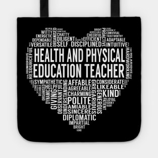 Health And Physical Education Teacher Heart Tote
