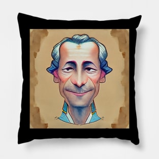 Montesquieu Portrait | Cartoon Style Pillow