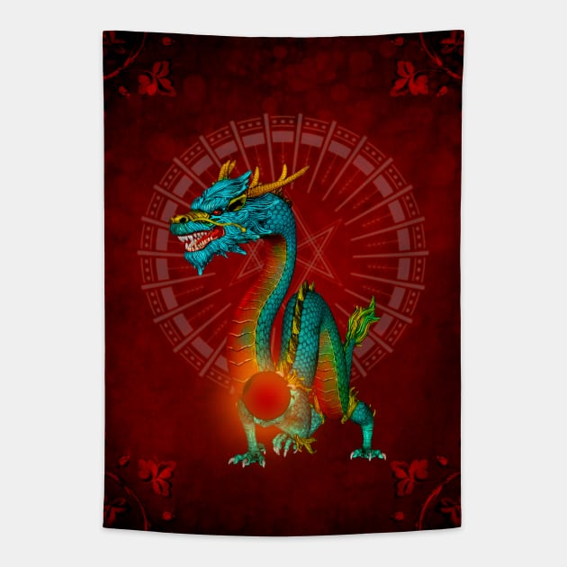 Colorful chinese dragon Tapestry by Nicky2342