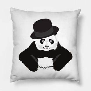 Panda in black Pillow