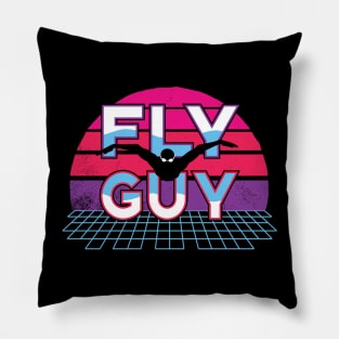 80s Fly Guy Butterfly Swimmer 2 Retro Swim Team Pillow