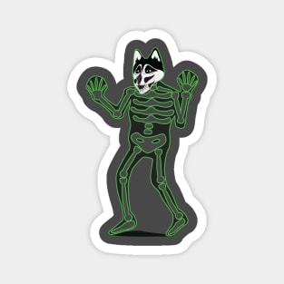 Husky Bone Halloween Magnet