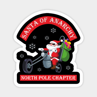 Santa Of Anarchy, North Pole Chapter, Christmas Gift For Dad, Santa Clause Is Coming To Town, Christmas, Xmas, Presents, Christmas, Xmas, Funny Christmas Magnet