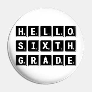 Hello 6th grade back to school Pin