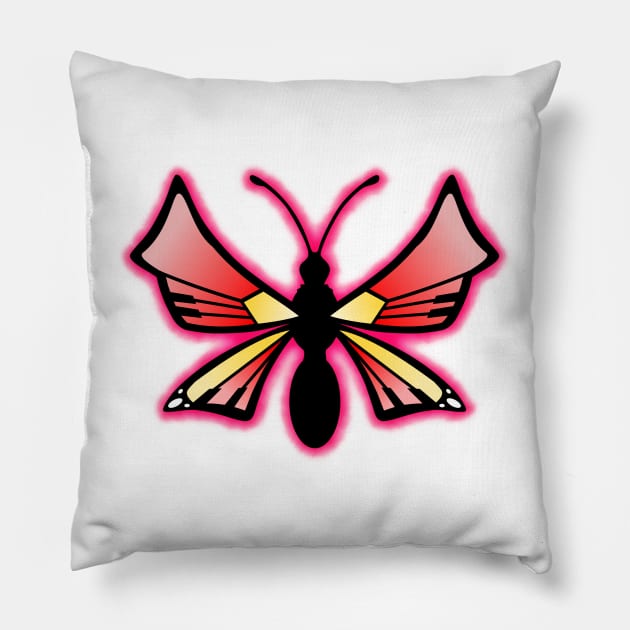 Music Butterfly Pillow by CoreyUnlimited