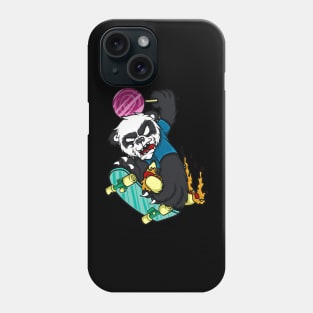 panda with skate board Phone Case