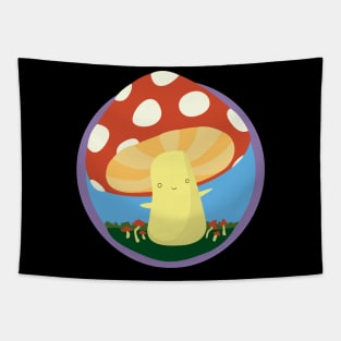 Rainbow Pride Mushroom Tapestry