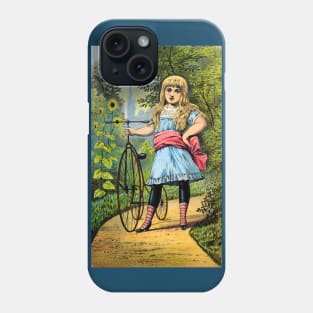 Victorian Girl and her Tricycle Phone Case