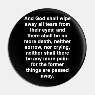 Revelation 21:4  Bible Verse Typography KJV Pin