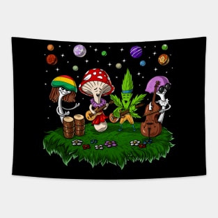 Hippie Mushrooms Party Tapestry