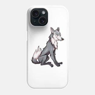 Cute Wolf Drawing Phone Case