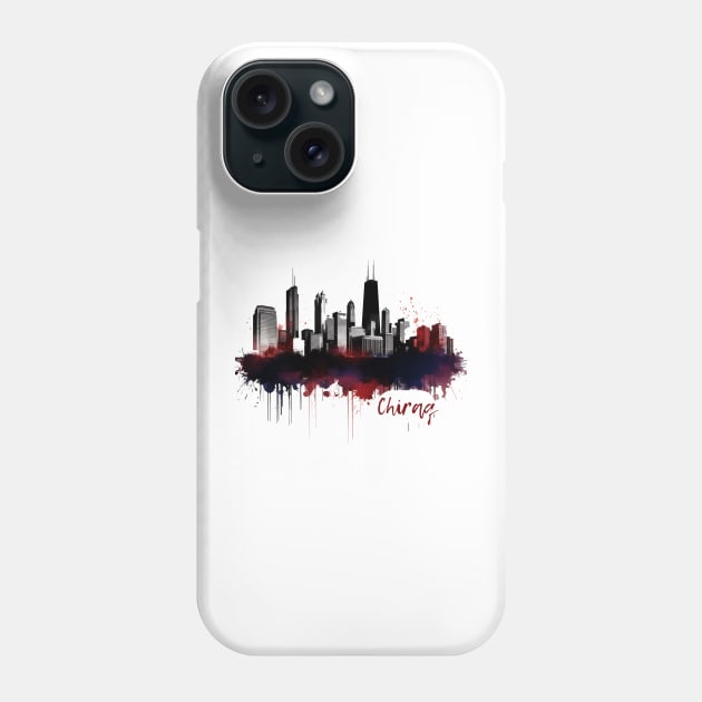 Chicago Skyline Chiraq Phone Case by Andrew World