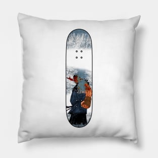 Distressed Skateboard Pillow